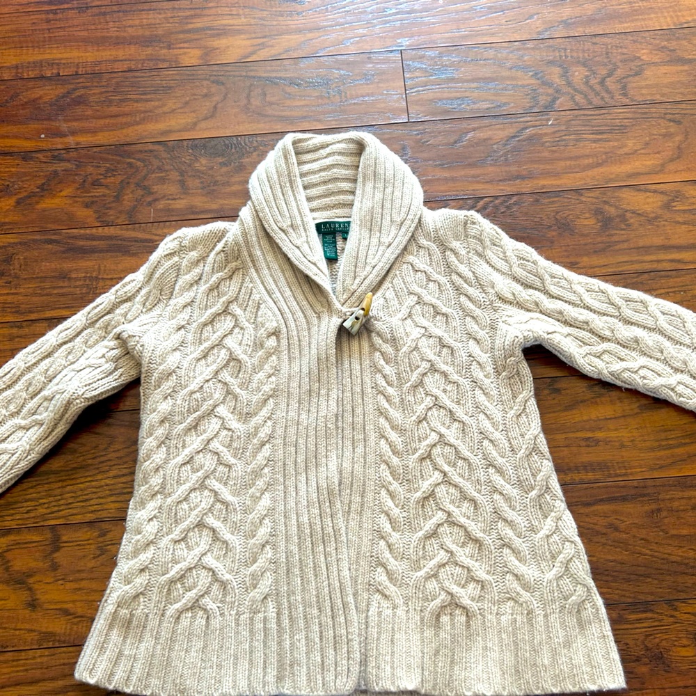 Classic Ralph Lauren Cable Cardigan Sweater